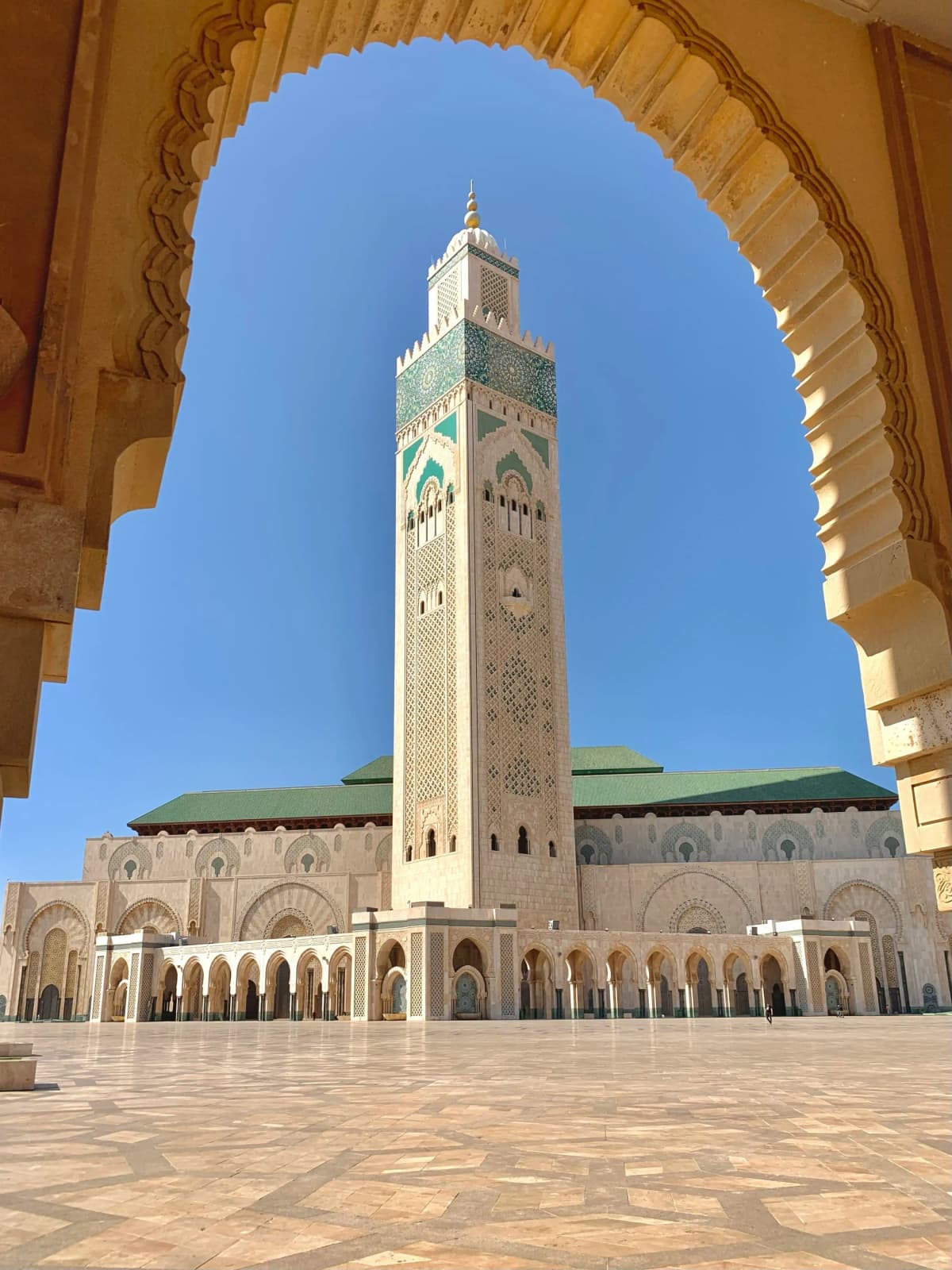 Hassan II Mosque on the Atlantic coast in Casablanca
