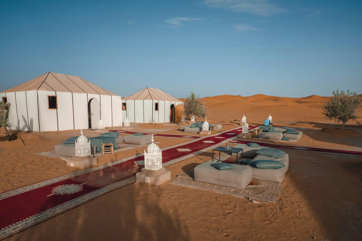Desert camp in Merzouga on a 3 day Marrakech to Fes tour