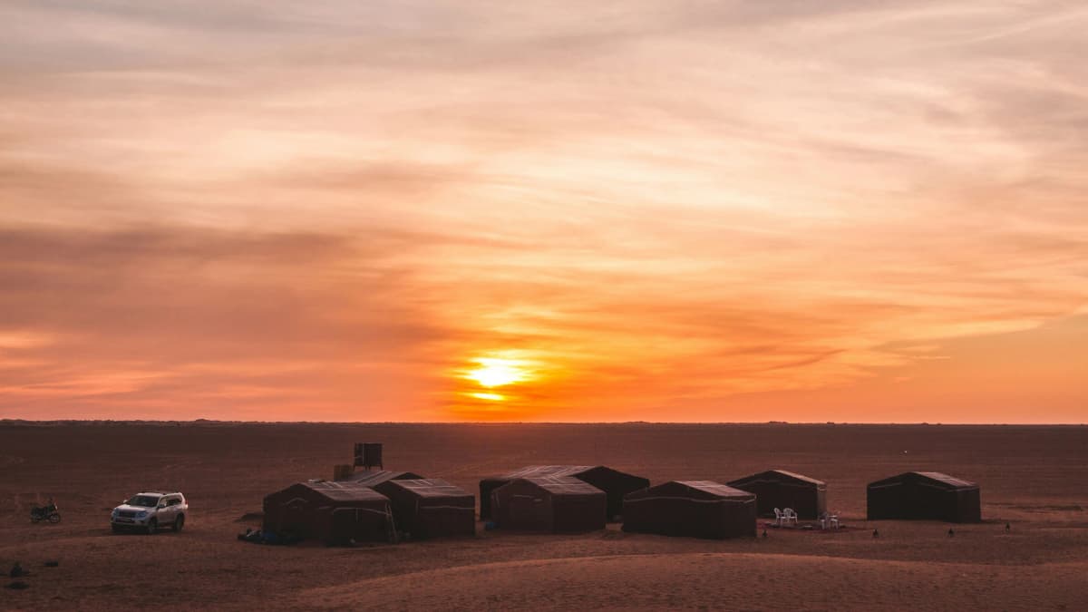 Zagora desert camp during a Marrakech desert tour