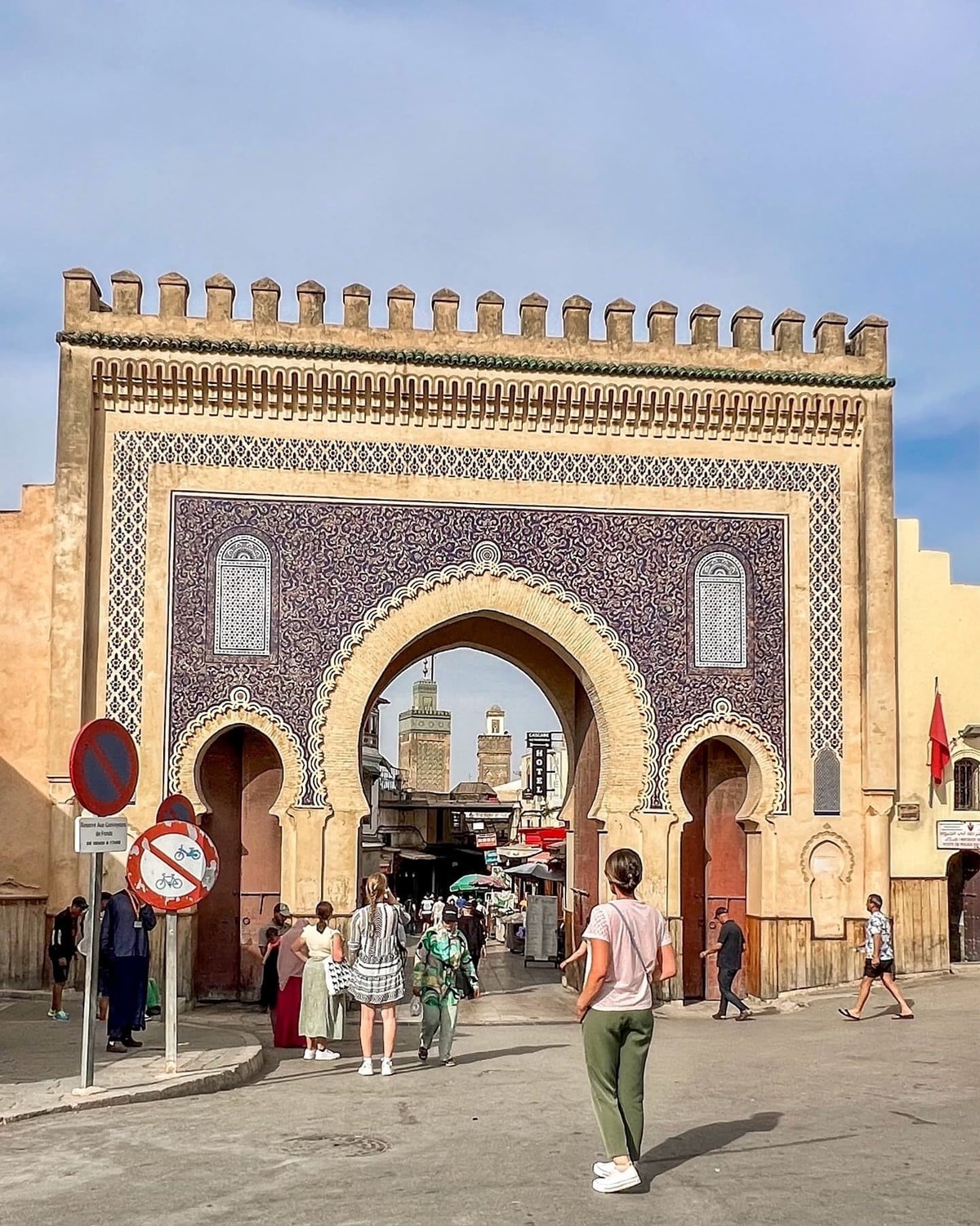 Traditional Fes souk and historic architecture in the Medina of Fes