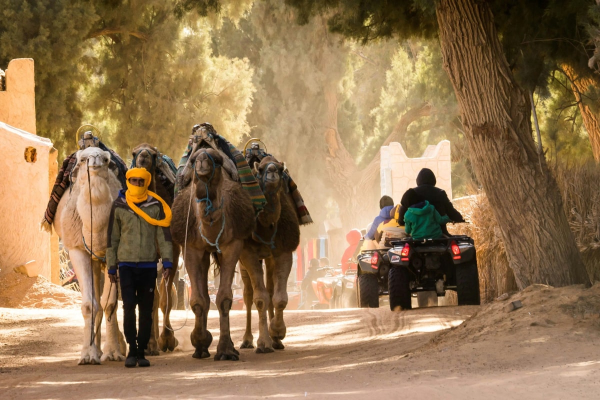 Morocco quad bike adventure at sunrise in the Erg Chebbi desert