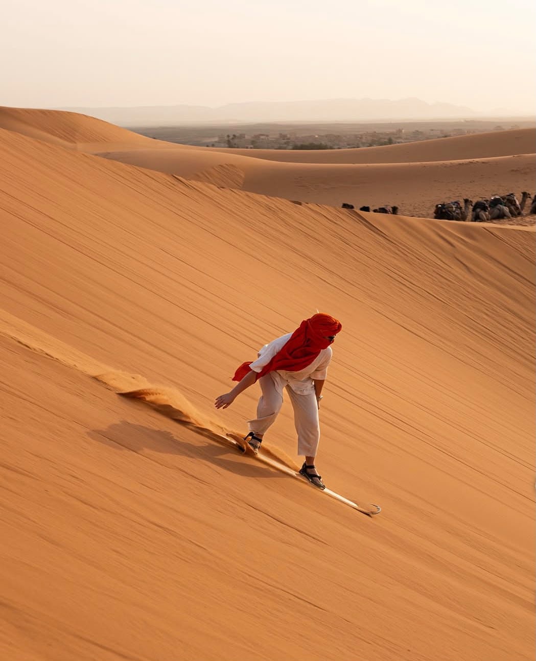 sandboarding morocco in merzouga dunes