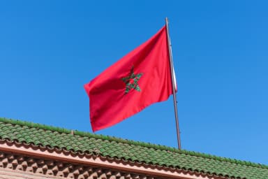 Flag of Morocco — red with a green pentacle star