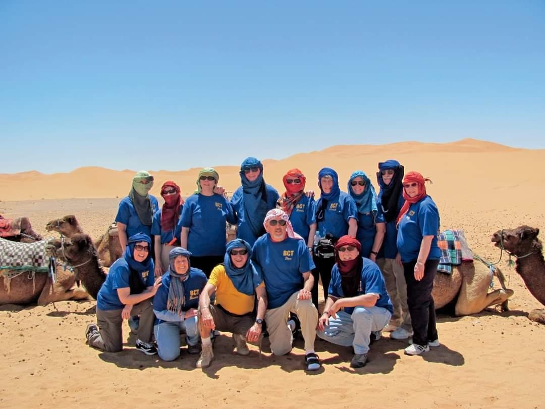 American travelers enjoying a private luxury Morocco tour in Marrakech and the Sahara desert