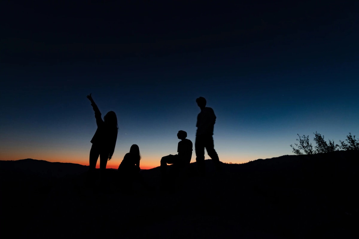 morocco family tour in desert at night