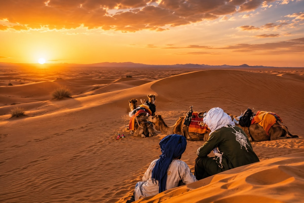 Fun things to do in the Morocco desert at Erg Chebbi including camel riding, quad biking, luxury camp and nomadic experiences