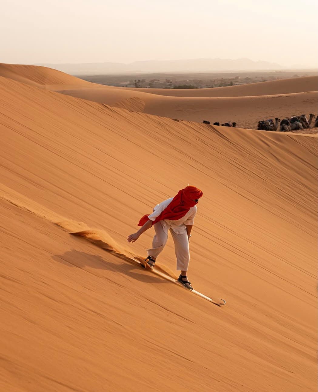 sandboarding morocco in merzouga dunes